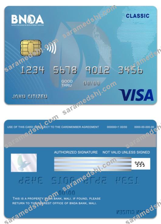 Mali BNDA Bank visa classic card